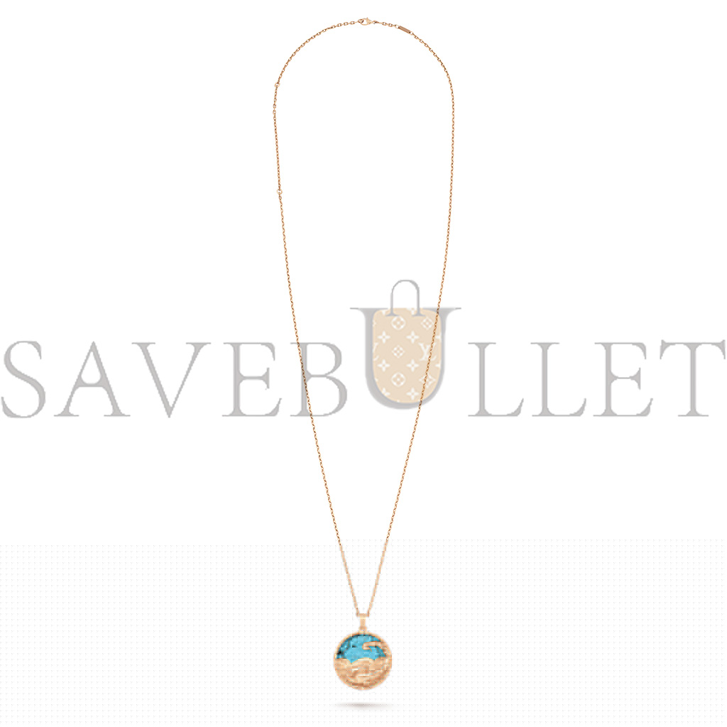 VAN CLEEF ARPELS ZODIAQUE LONG NECKLACE SCORPII (SCORPIO) - ROSE GOLD, TURQUOISE  VCARP9RH00
